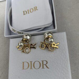 Dior Pearl Earrings with Packaging